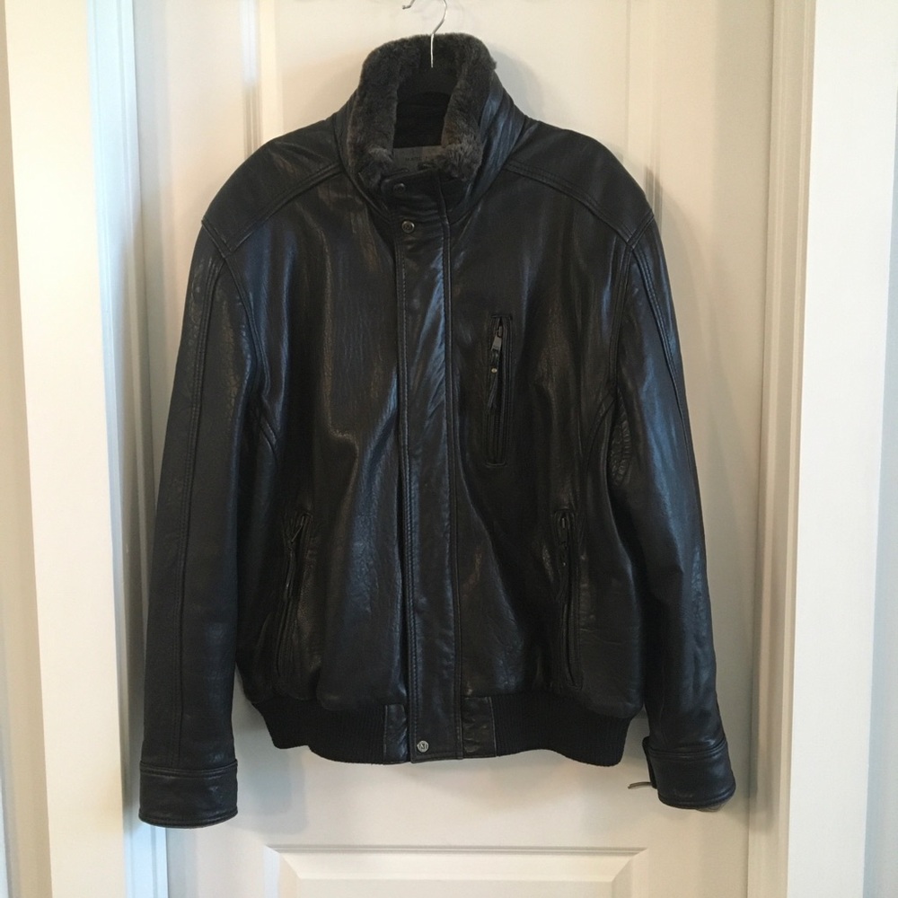 Men’s Leather Jacket Black Sz.XXL - Picture 2 of 12